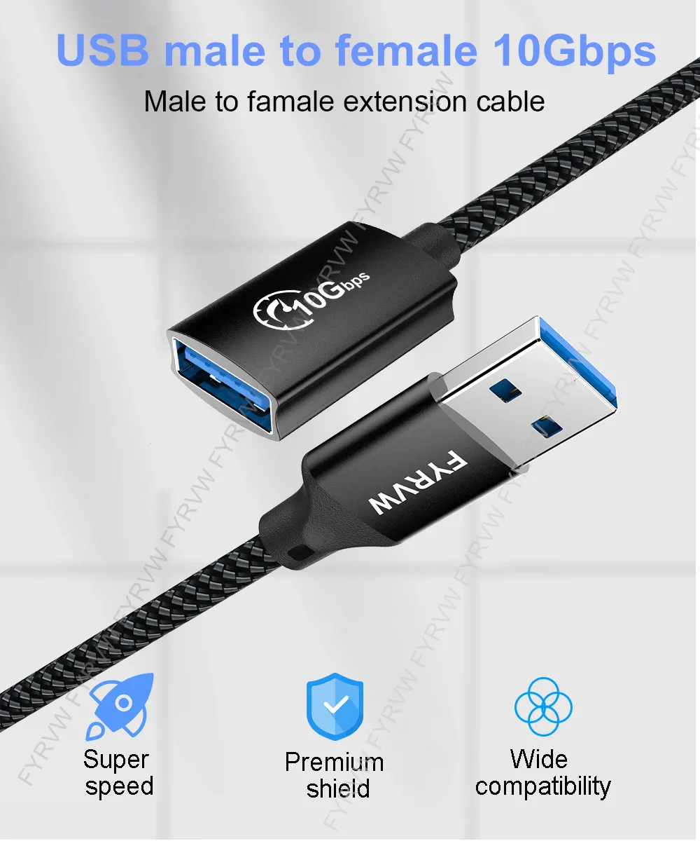 USB3.2 Verlängerungskabel USB C 10 Gbit/s OTG-Kabel Flash-Laufwerk Verlängerungskabel für PC Tastatur Webcam GamePad Daten USB OTG HUB-Kabel – Detail 1