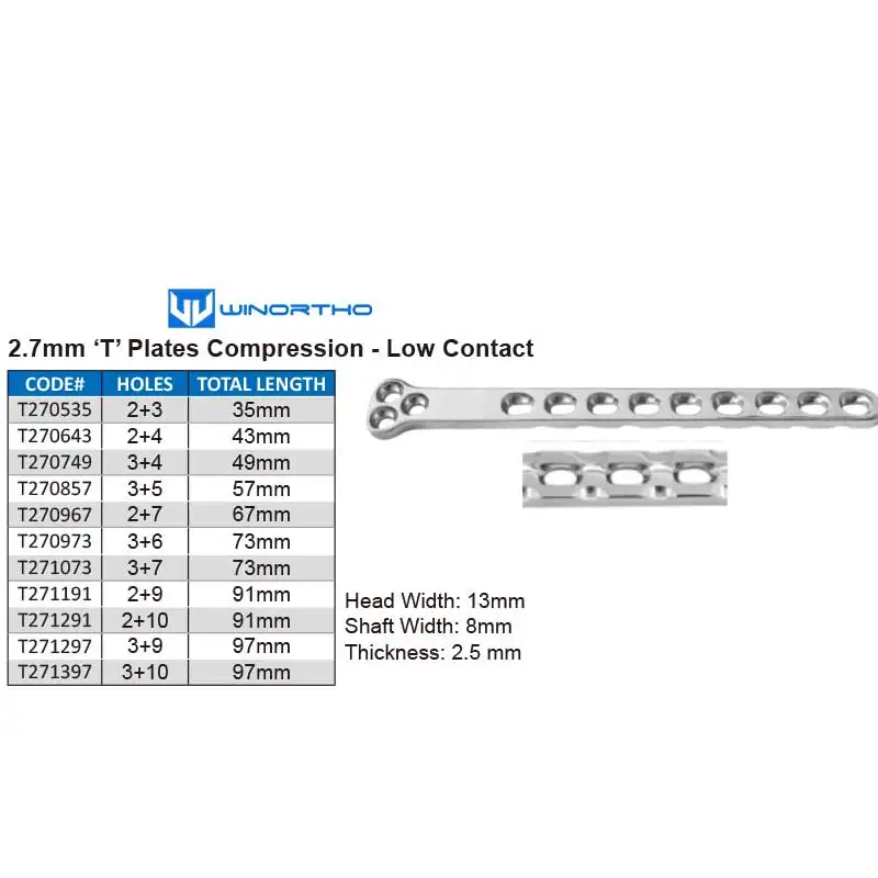 2.7mm T compression Veterinary Instrument equipments products animal orthopedic surgical  screws tplo vet supply tool pet