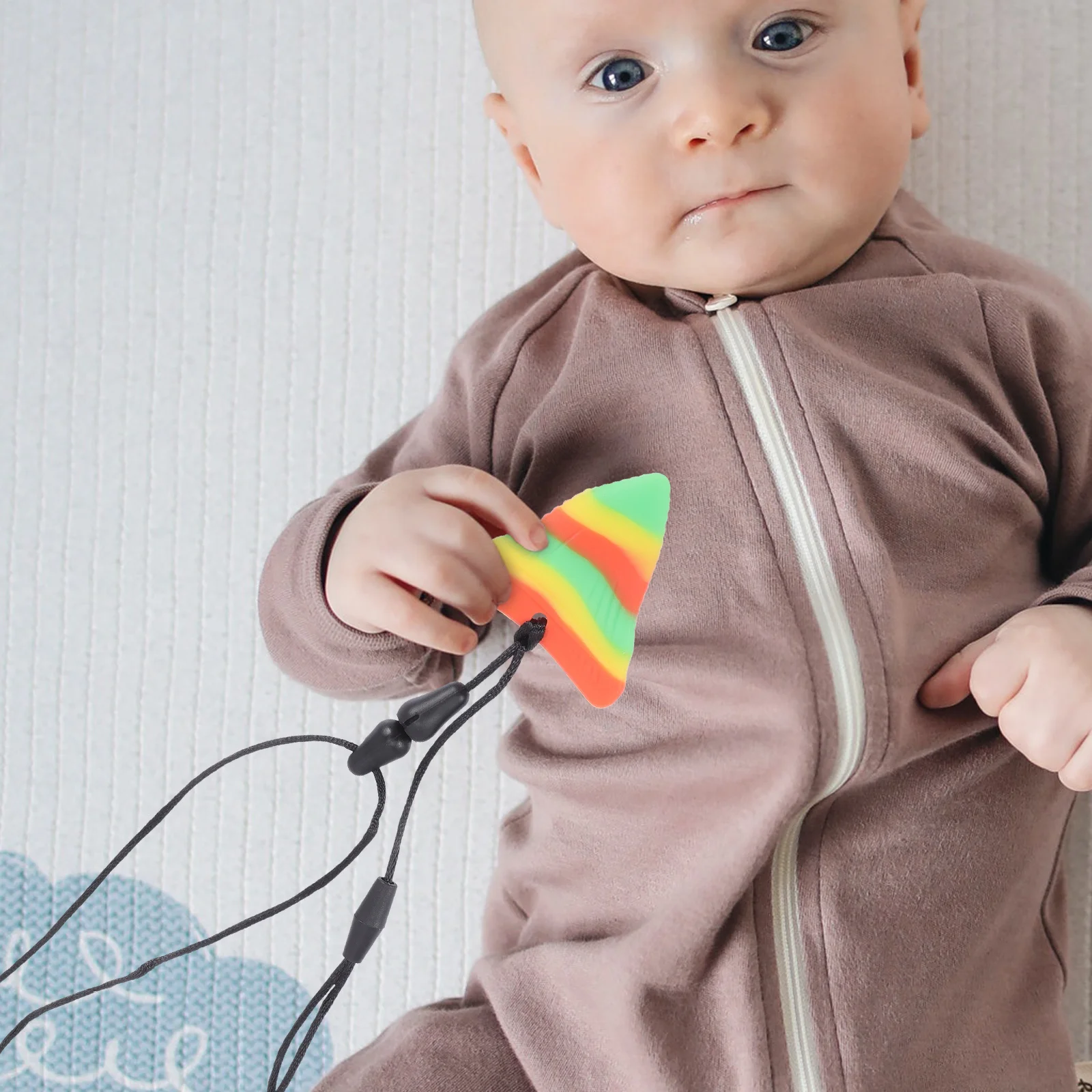 

2 шт. ожерелье для грудного вскармливания, детская силиконовая сенсорная игрушка, жевательные игрушки для жевания, кусающие младенцы