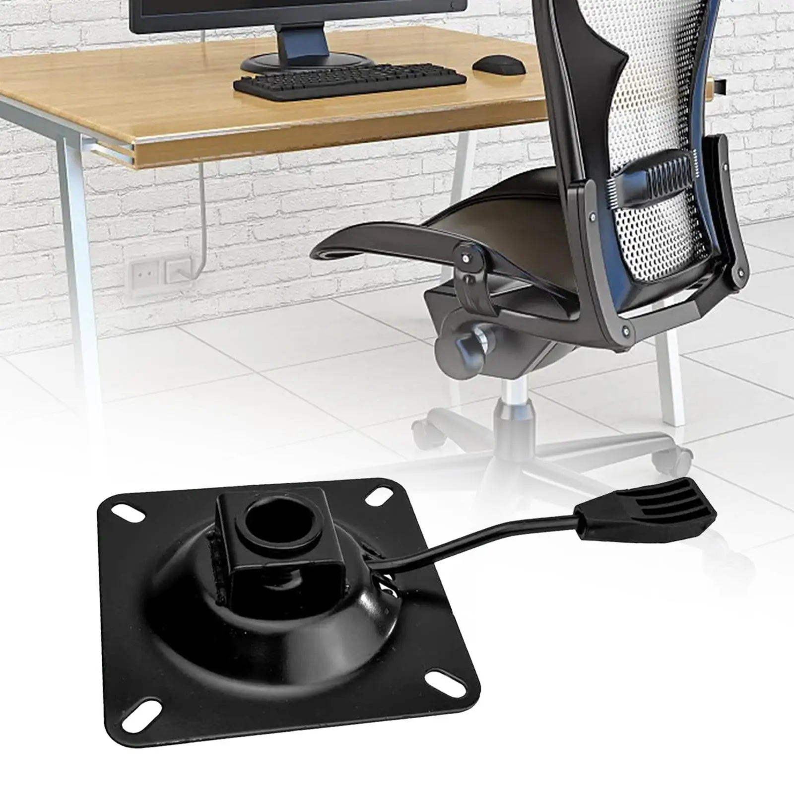 Swivel Chair Base Plate Heavy Duty Iron for Kitchen High Chair Bar Stool Seat Hardware Replacement