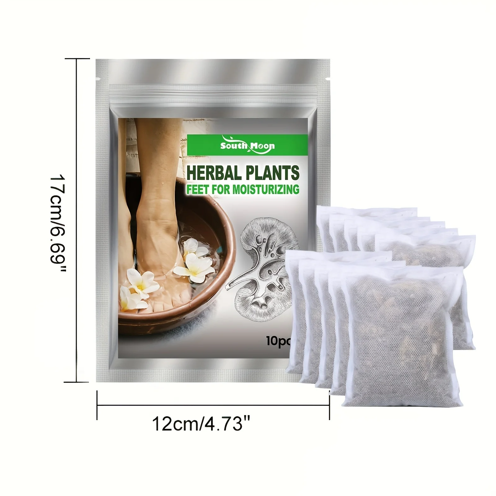 50 قطعة من أكياس نقع الأعشاب الجنوبية والزنجبيل والأعشاب الطبيعية والترطيب العميق للعناية بالقدم، تصميم مفتوح الحقيبة، لا حاجة للكهرباء -