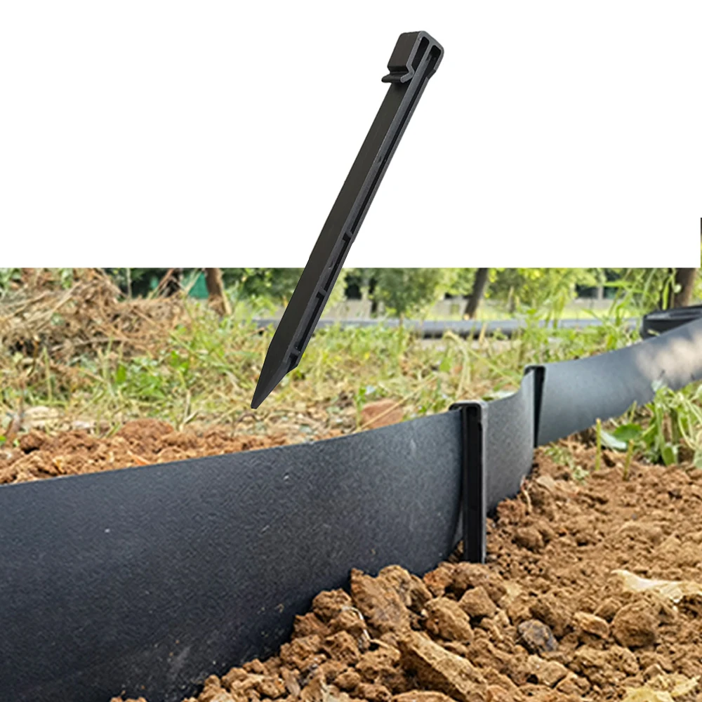 20 Stück Kunststoff-Garten-Randpfähle, Landschafts-Randanker, 9,6" / 11,6" (25 cm / 29,5 cm), Rasen-Randpfähle, Stoffpfähle – Detail 2