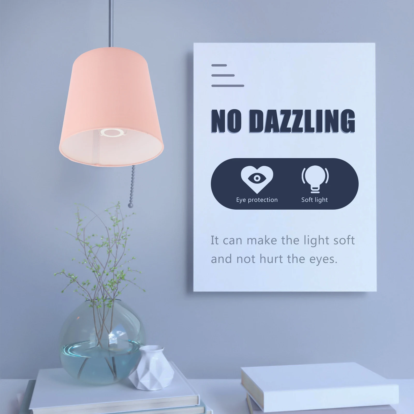 

Cloth Lamp Shade Simple Cone Design for Home Hotel Desk Table Bedside Lamp Cover Replacement Lampshade Soft Light Decorative