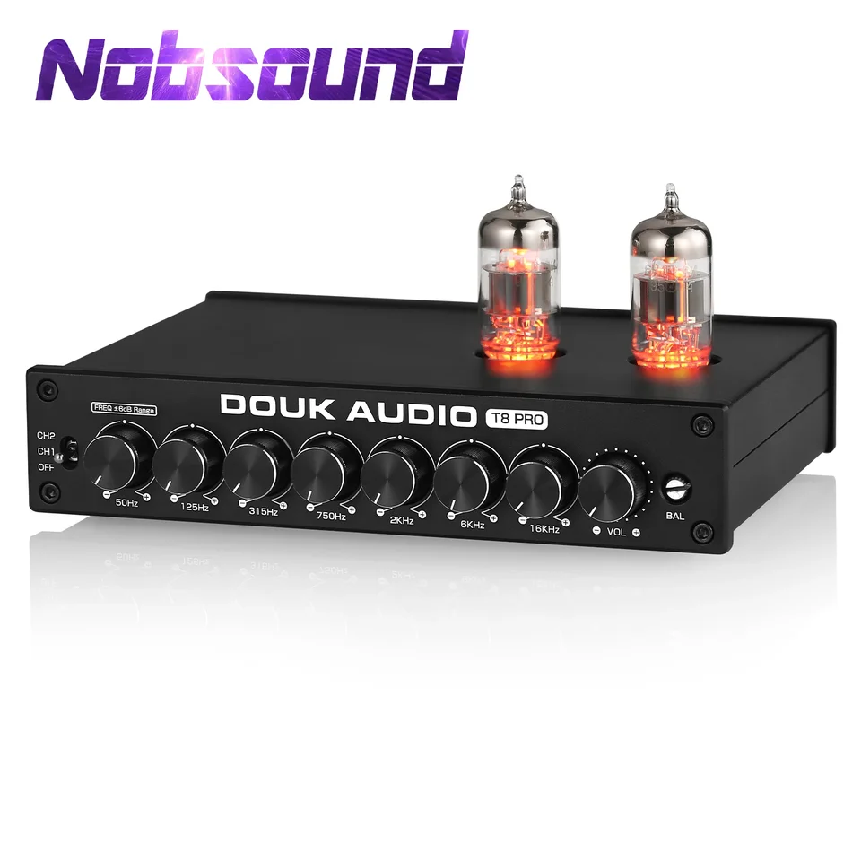 Nobsound HiFi 7 Band EQ Vacuum Tube Pre Amplifier