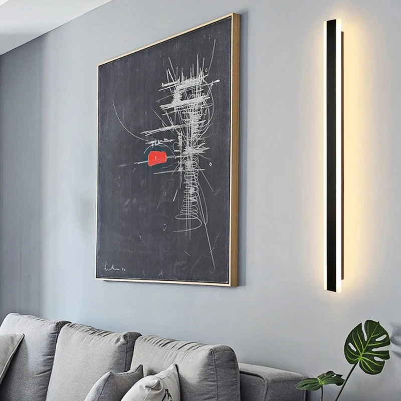 Modern Minimalista LED Wall Lights para decoração de casa, Minimalista longas luzes, salas, quartos, casas