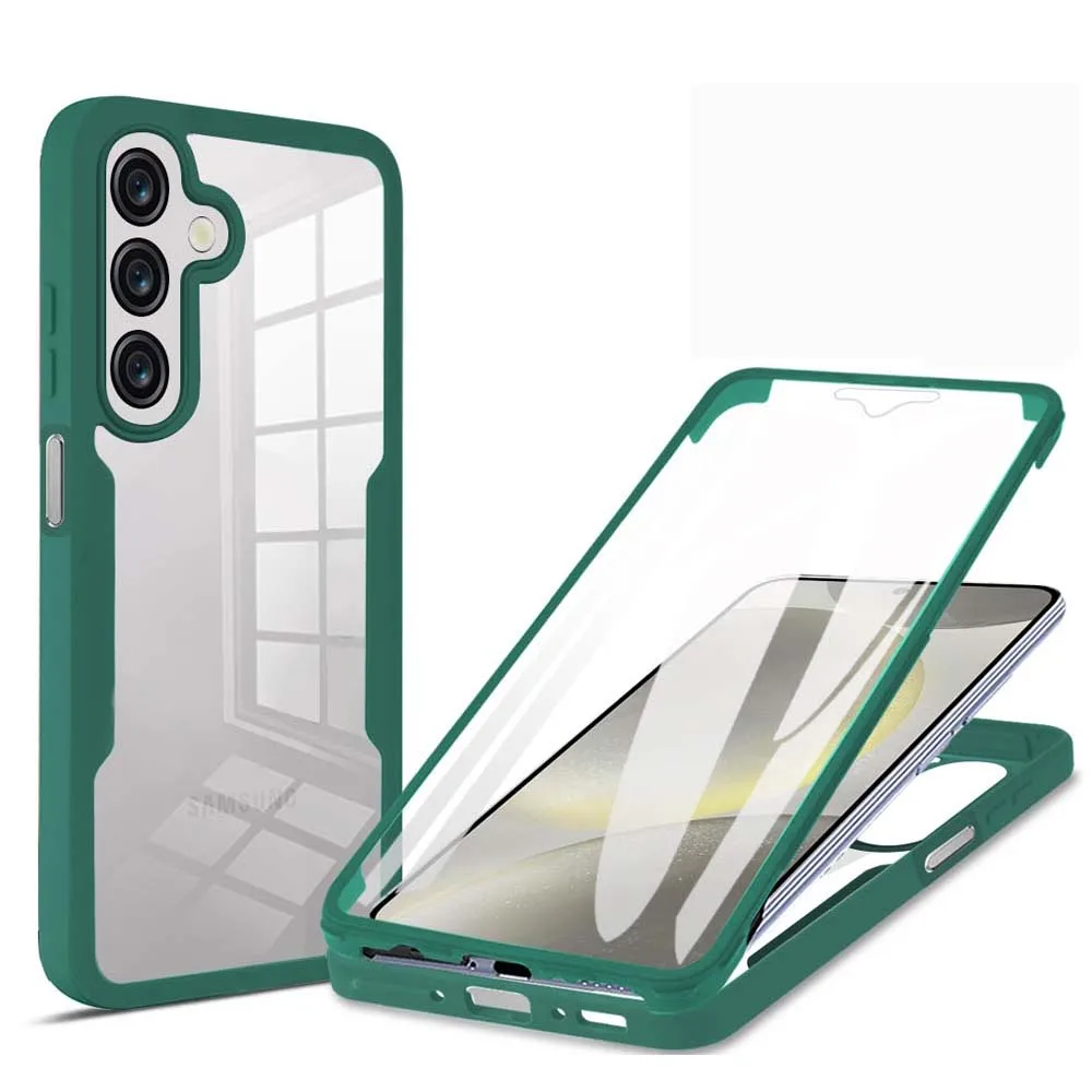 360 Full Body Screen Protector Transparant Case Voor Samsung Galaxy A06 A16 A36 A56 A26 Schokbestendig Telefoon Cover