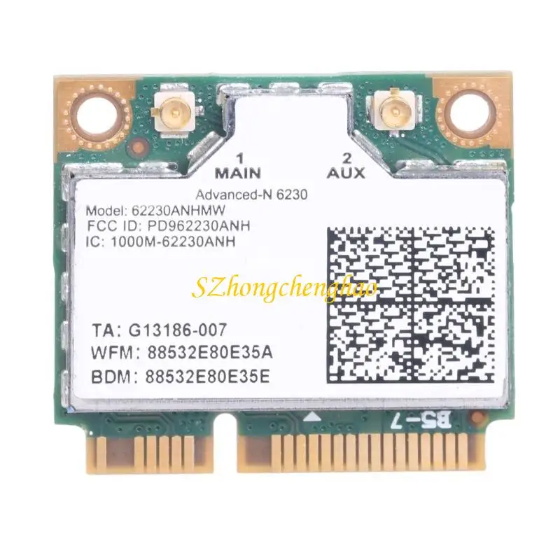300Mbps 62230ANHMW Half Mini PCIe WiFi Card Wireless WiFi Card 802.11AC Bluetooth-compatible 2.4G/5GHZ Wireless Card 601D
