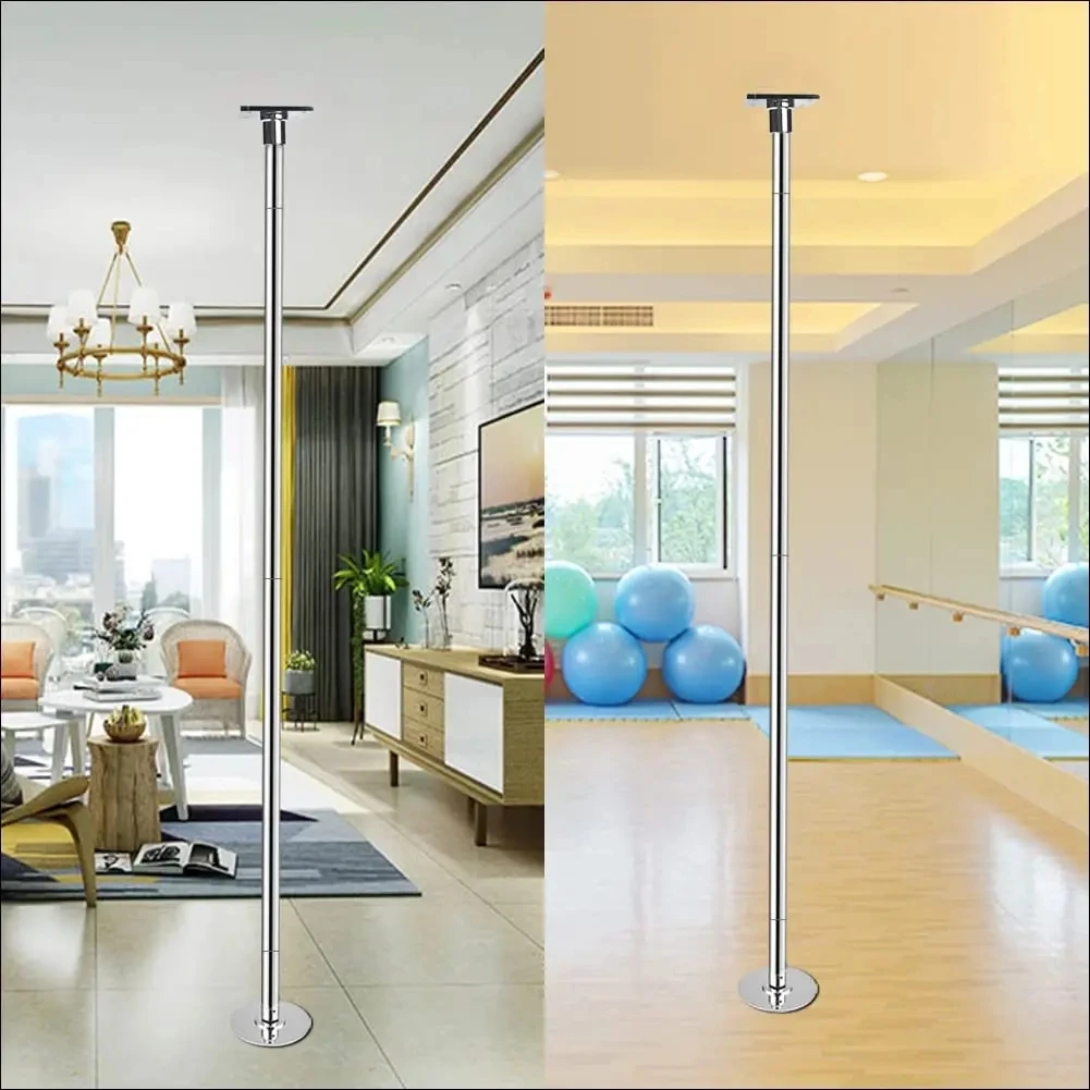 Multicolour 45mm Steel Dancing Pole Rotating Fixed Dual Use Portable Home Bar Training Dance X-pole