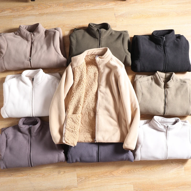 

Ultra-Thi Double-Layered Fce Jaet Stand Collar Warm Autumn Winter Men's Faion Ci Sle Long Sve Stand Fit Ja...