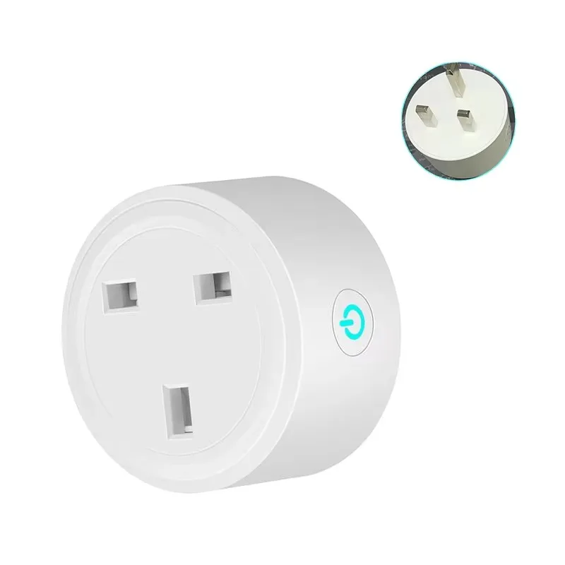 Tuya 16A Smart Plug WiFi Socket TFT Display 320x240 Resolution Home Automation Remote Control Via UK Plug Smart Life App Bar