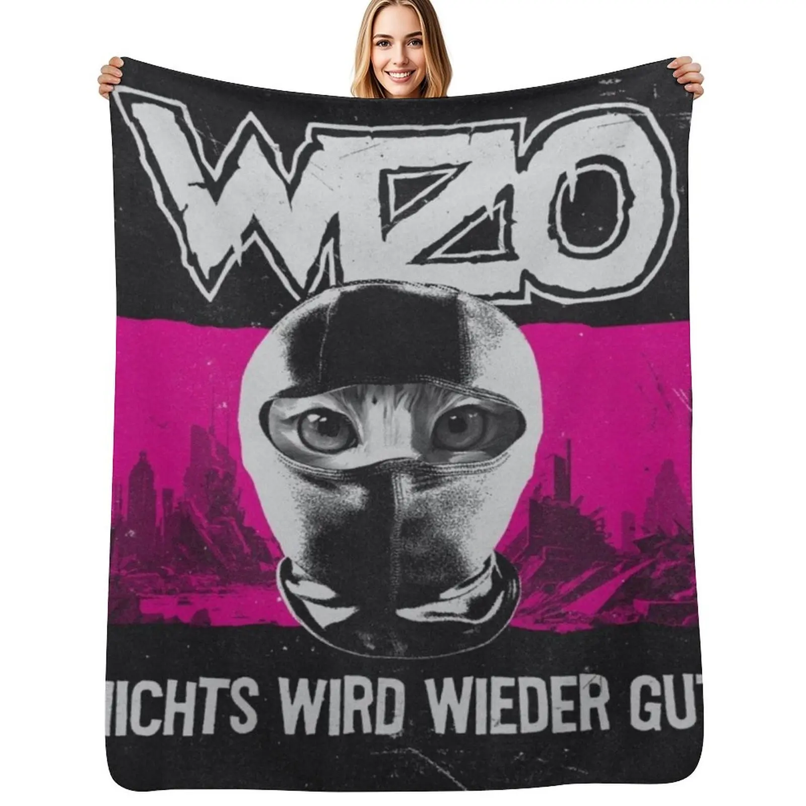 Плед WIZO Nichts wird wieder хорошим, мягкий плюшевый плед в качестве подарка на новоселье