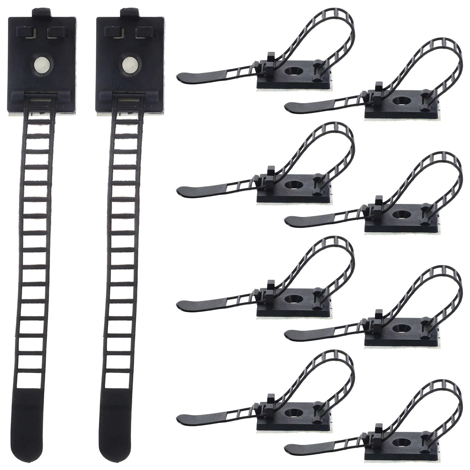 

25 Pcs Cable Clamp Flexible Clips Adhesive Cord Ties Zip Mount Power Home Wire Management Adjustable Nylon Versatile Useful