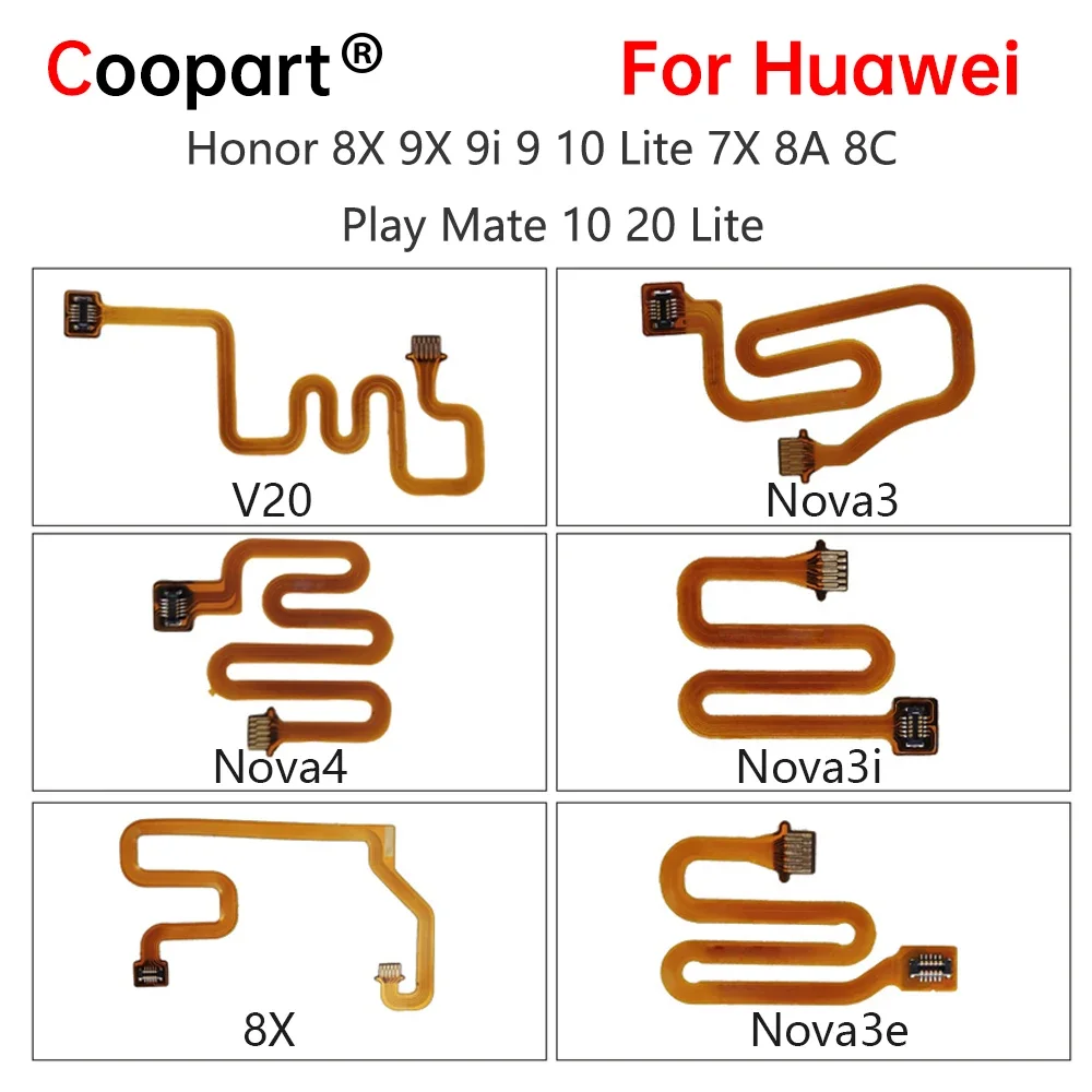 Fingerprint Scanner Sensor Extended Flex Cable For Huawei Honor Nova 3 4 8X 9X 9i 9 10 Lite 7X 8A 8C Play Mate 10 v20 Lite