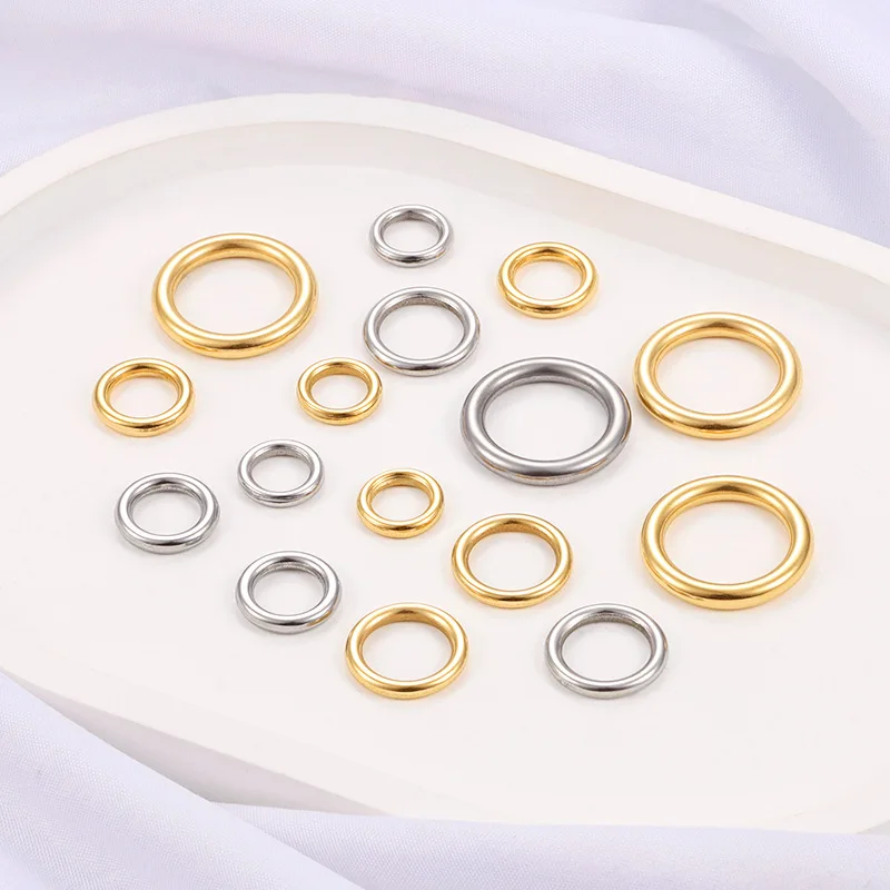 

5/10Pcs Charms Stainless Steel O Ring Circle Closed Hoops for Jewelry Making Supplies DIY Women Necklace Bracelet Accessories