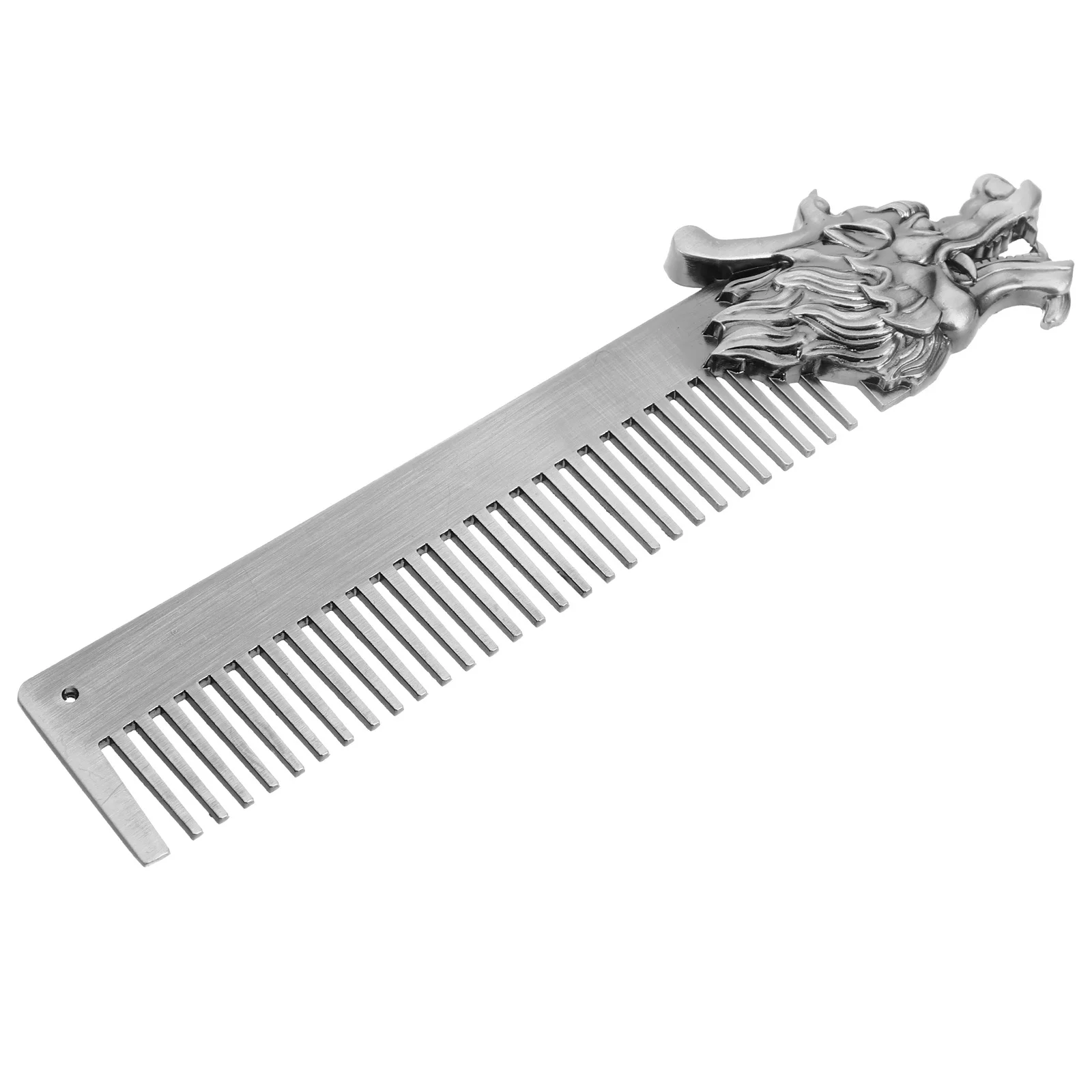 

Oil-head Styling Comb Beard Line up Tool Fashion Silver Zinc Alloy Combs for Men Man