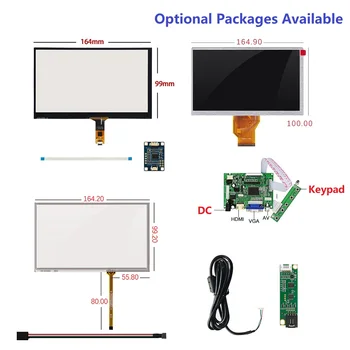 TFT LCD screen driver board HDMI 7 inch LCD AT070TN90 at070tnat070tn94 resistive capacitive touch screen kit 165*100mm