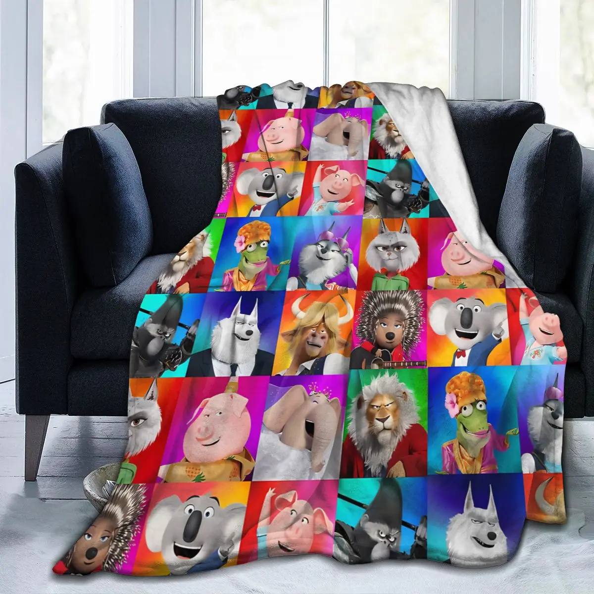 All Character Sing 2 Movie An Ultra-Soft Micro Fleece Blanket