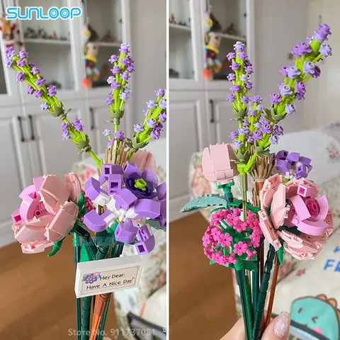 LOZ 꽃 부케 빌딩 블록 키트, DIY 꽃 블록 장난감 세트, 발렌타인 데이 장미 벽돌 세트, 여자 친구 성인용 선물,로맨틱한 꽃 장식 Best5 LOZ 꽃 부케 빌딩 블록 키트, DIY 꽃 블록 장난감 세트, 발렌타인 데이 장미 벽돌 세트, 여자 친구 성인용 선물,로맨틱한 꽃 장식 Best5