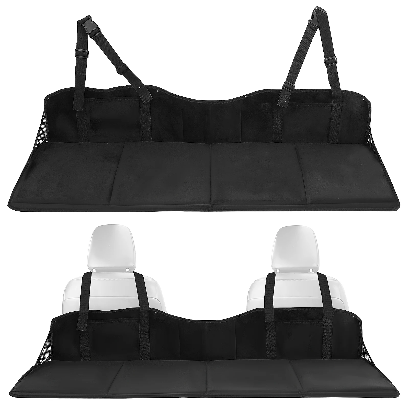

Extended Board Car Back Seat Camping Black Travel Nonslip Bottom Simple Clean SUV Car Mounted Cushion Truck Bed