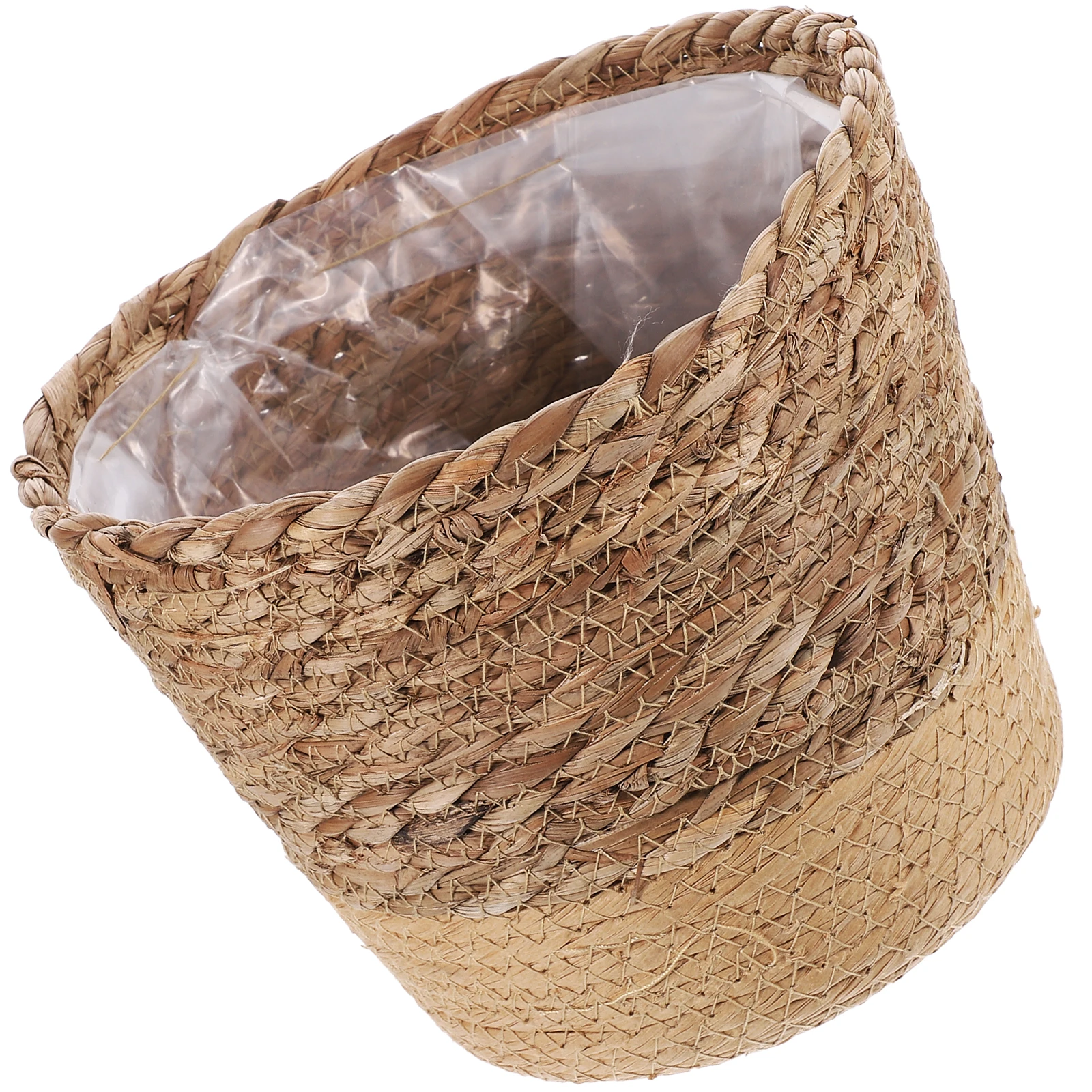 

Woven Flower Seagrass Plant Basket Handmade Decorative Planter For Indoor Plants Storage Basket Home Decor Baskets For Plants