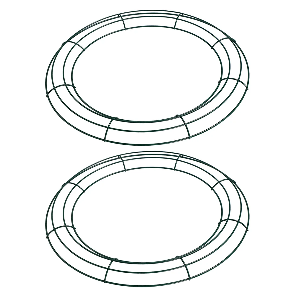 

2Pcs Metal Floral Hoop Ring 10 Inch Round Iron Wreath Frame for DIY Holiday Decor Home Wedding Party Decoration Craft Wreath