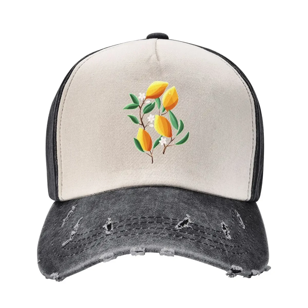 

Lemons on Mint Baseball Cap Luxury Man Hat Anime Snap Back Hat tactical cap Caps For Men Women's