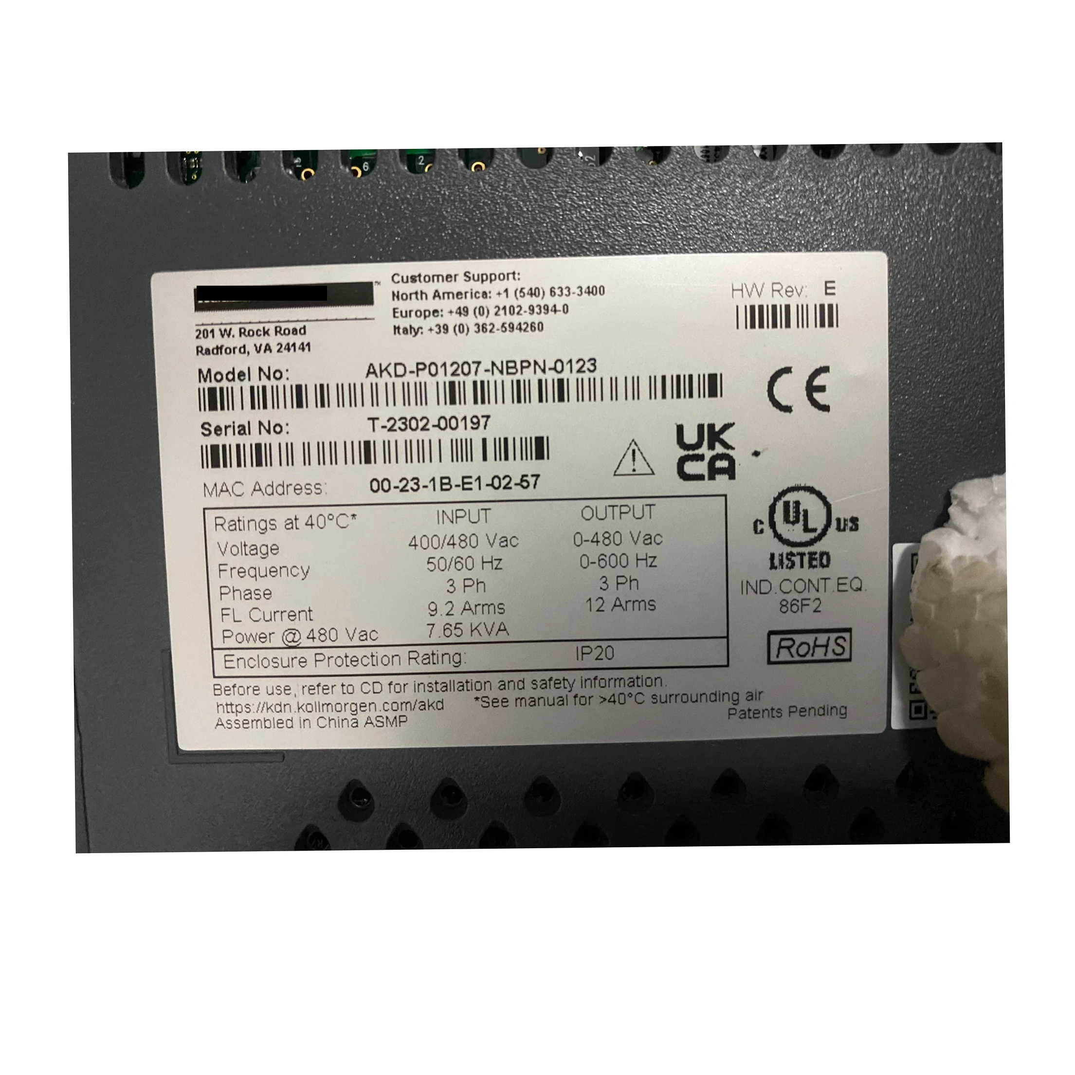 AKD-P01207-NBPN-0123 Servoantrieb