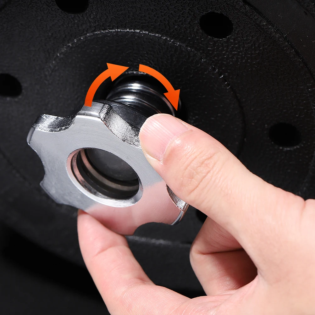 

5pcs Anti-slip Collars Cast Iron Locking Nuts Dumbbell Rod Barbell Accessory Hexagonal Fitness Accessories