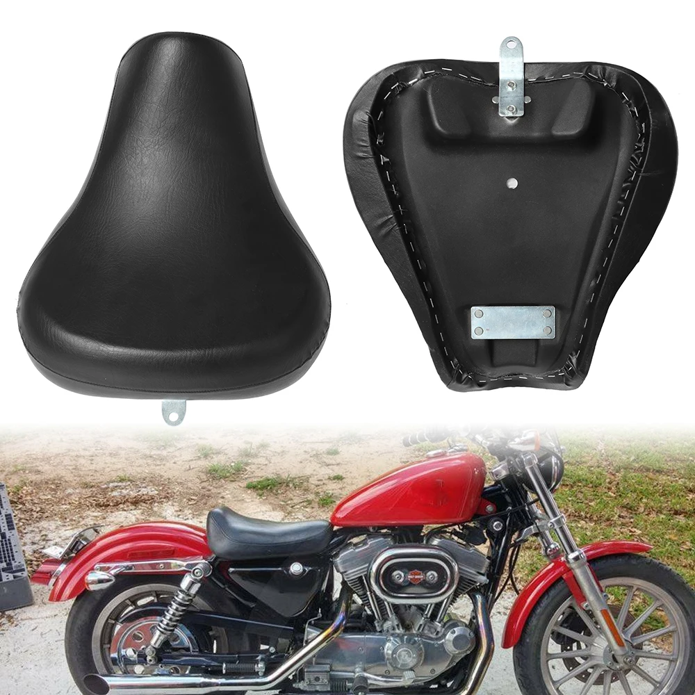 

Motorcycle Black Front Driver Rider Solo Seat For Harley Sportster XL 883 1200 72 48 Custom 1983-2003