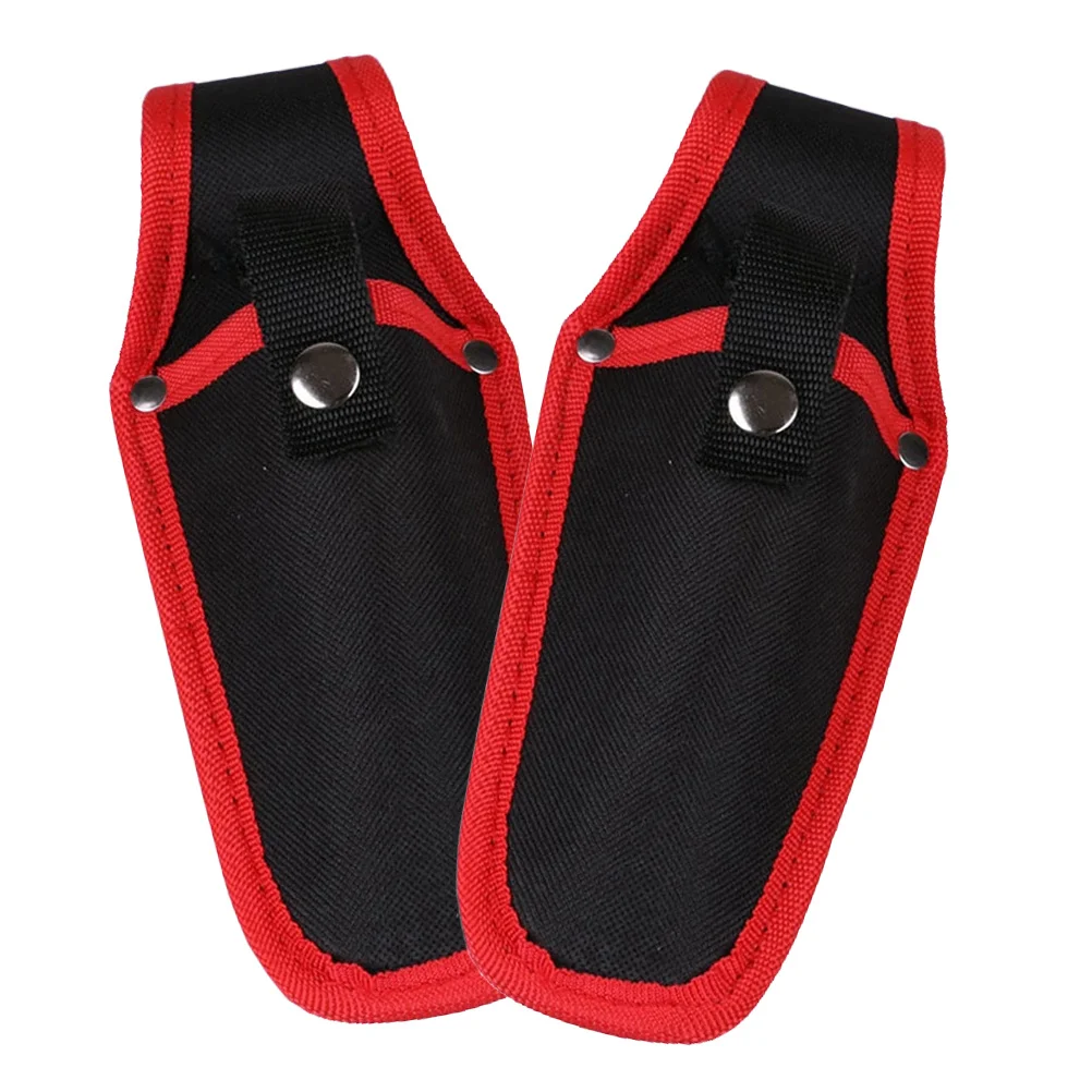 2 個のハサミカバーキャンバスガーデン剪定ばさみホルダーガーデニング用ハンド剪定ばさみケーススナップツール保護ポーチ剪定ばさみカバー