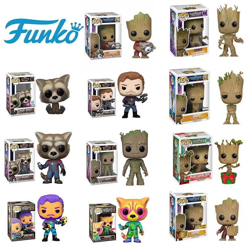 Figura de acción FUNKO POP Anime Marvel's of The Galaxy Grootted The Avengers Groot 280, modelo coleccionable para regalo