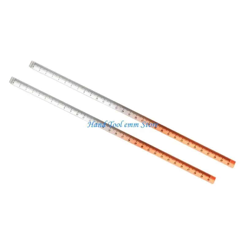 H37F 2Pcs Kids Acrylic Ruler with Centimeters, Millimeter and Inches, Assorted Color