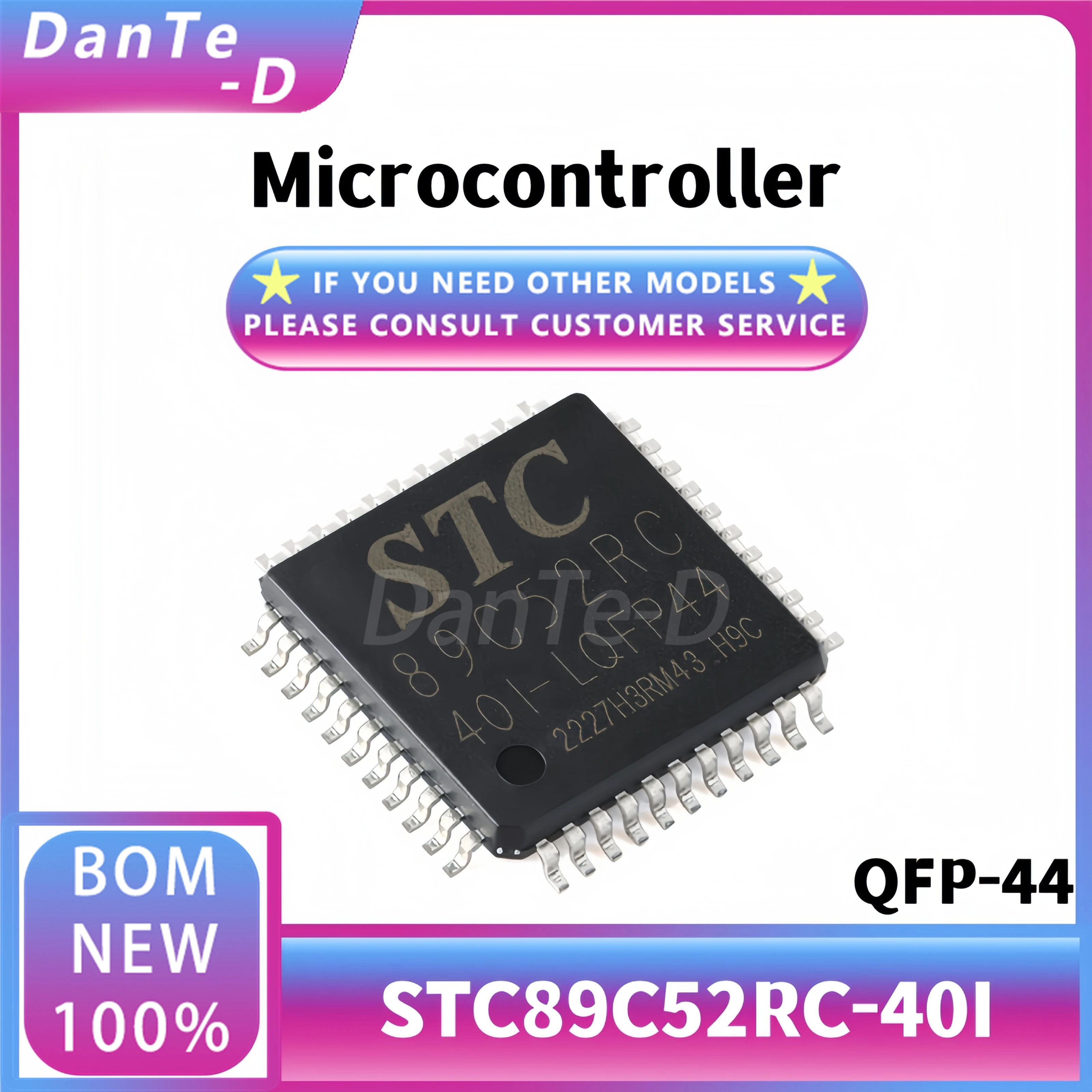 STC89C52RC-40I-LQFP44 MCU microcontroller chip original authentic