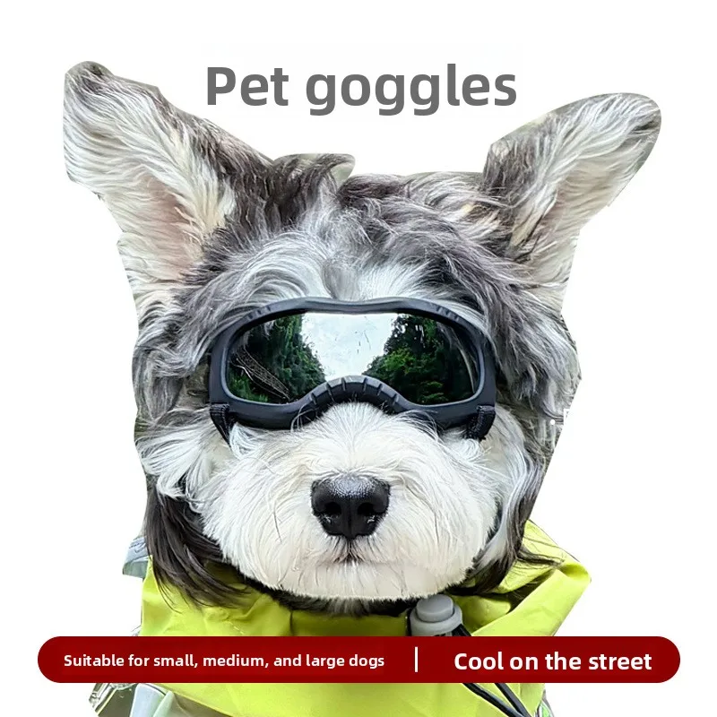 2026 new pet glasses UV protection dog goggles windproof sand medium and large dog sunglasses