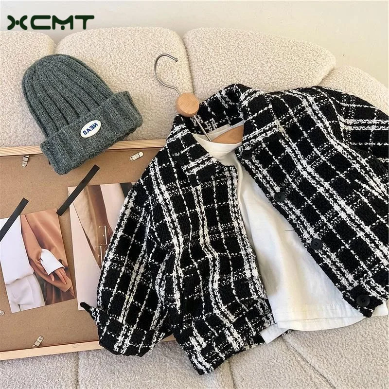 Boys Coat Jacket Cotton Outerwear Overcoat 2023 Black Spring Autumn Plus Size Children's Warm Clothing