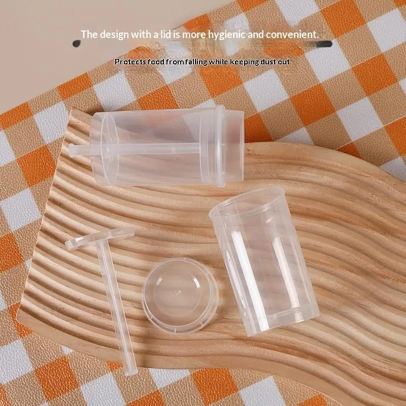 10 Pack Clear Plastic Push Up Cake Containers Non-Toxic Food Safe for Home DIY Cupcake Ice Cream Pops Wedding Favors view 6