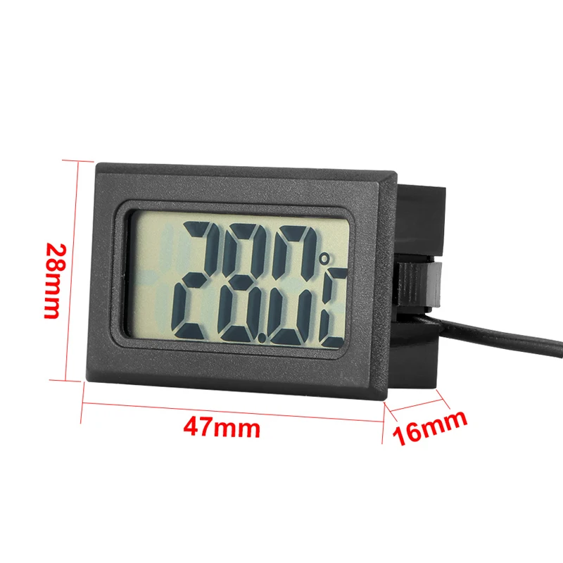 Mini Digital LCD Temperature Sensor, Household Humidity Meter, Thermometer, Hygrometer, Gauge Tools,  Indoor Convenient, Black