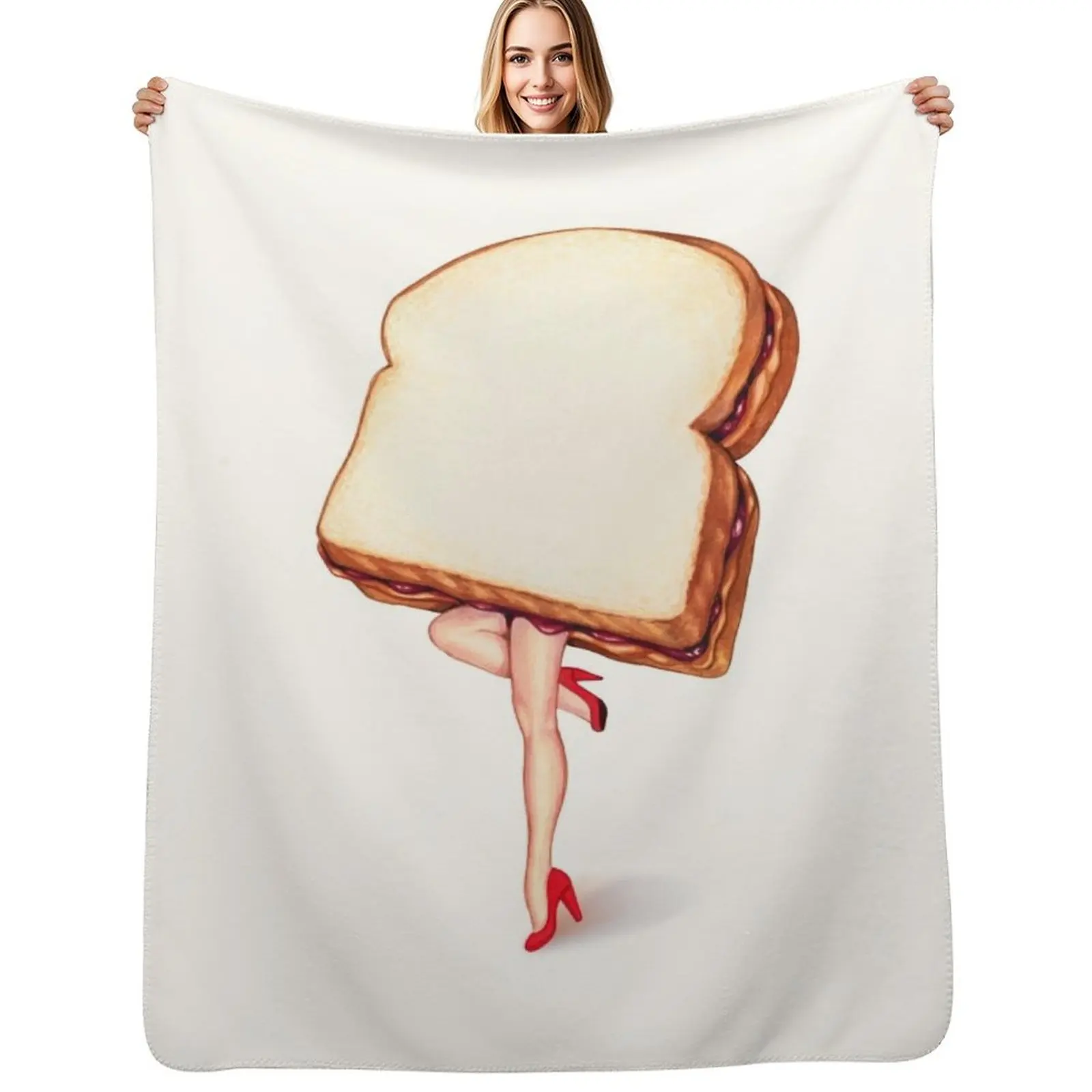 

Peanut Butter & Jelly Pin-Up Throw Blanket Plush Baby Hair Luxury Blankets