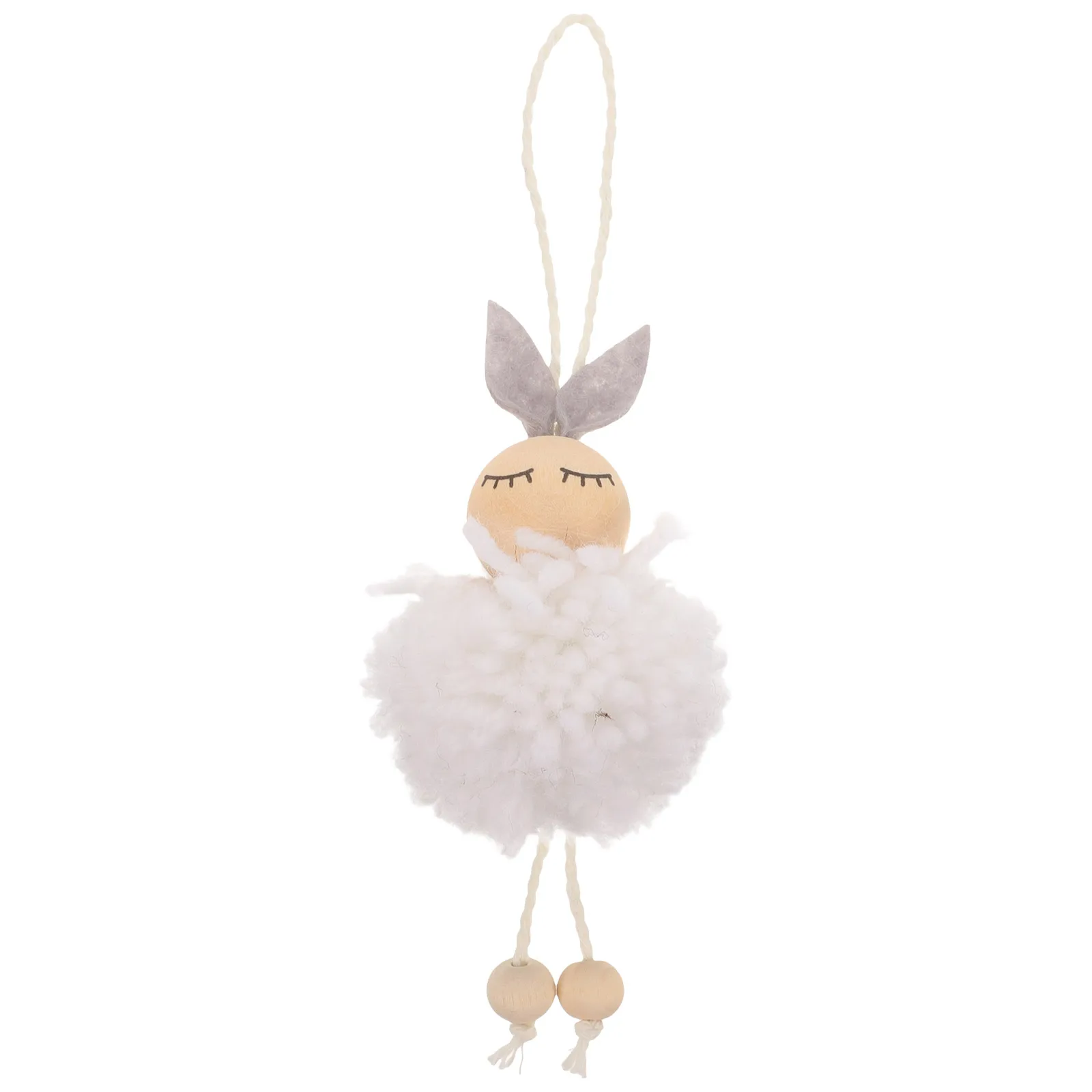 

Decorations Bunny Pendant Ornament Baby White Fabric Festival Scene Hanging Prop