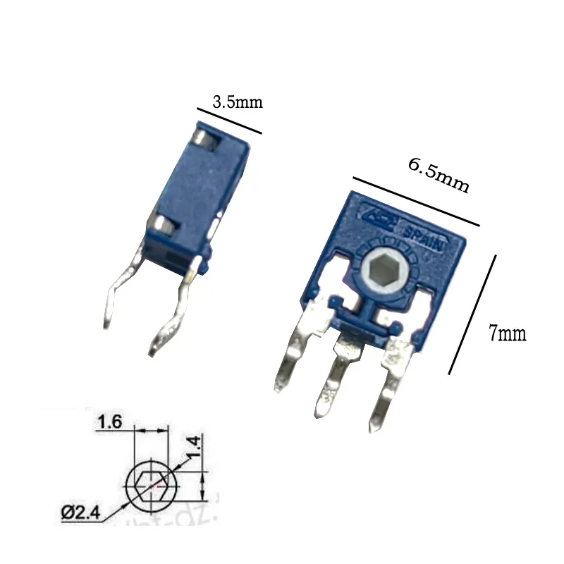 10PCS CA6 Imported Spanish PIHER trimmer potentiometer 6mm PT06-22K Vertical adjustable resistor hexagonal hole