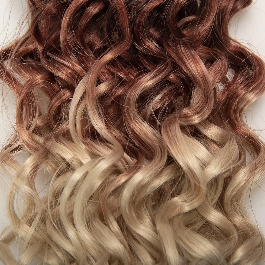 8 عبوات شعر كروشيه مجعد GoGo حليقة للنساء موجة عميقة تجديل الشعر الاصطناعية البوهيمي جديلة شعر كروشيه موجة المياه