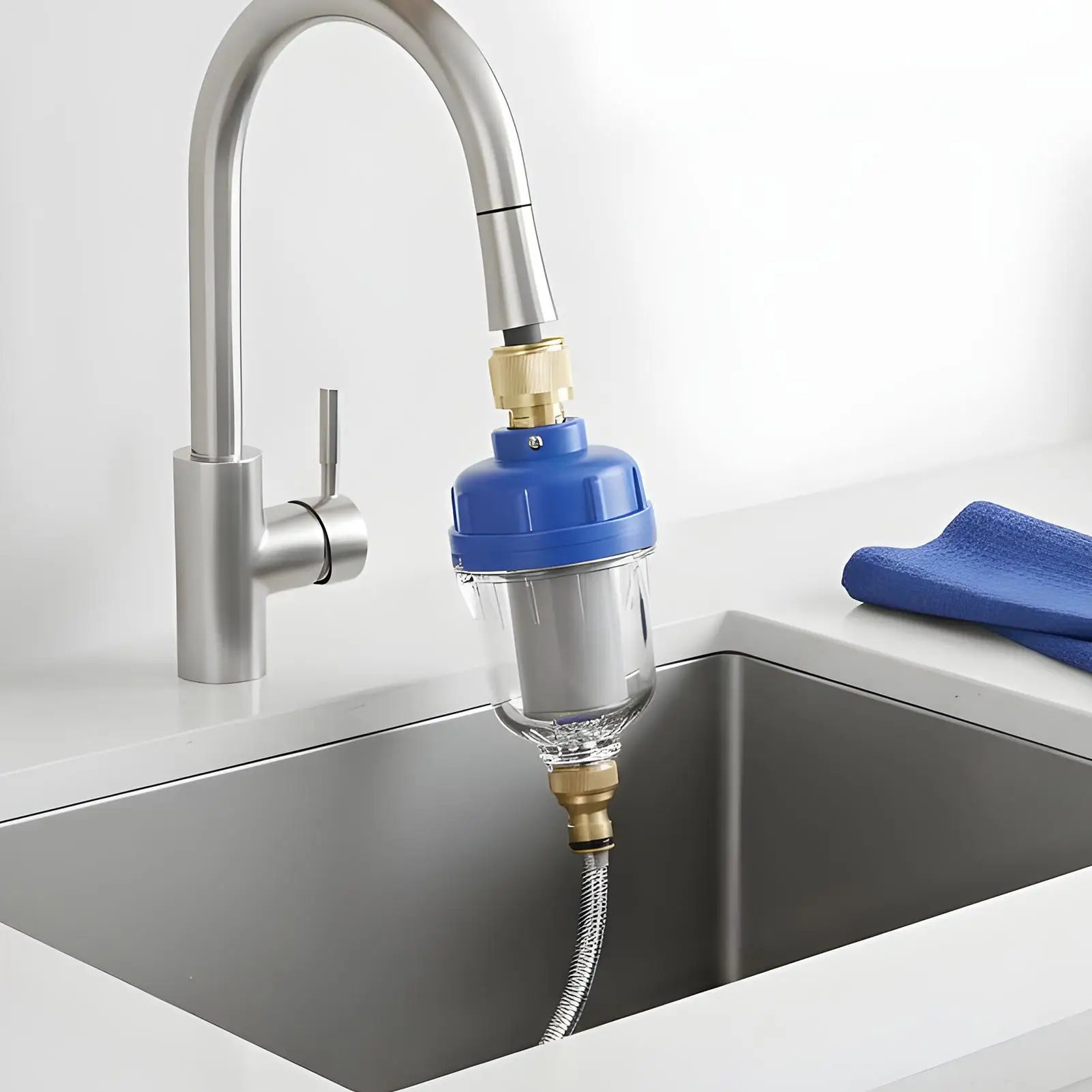 تصفية المياه ل Rv تركيب سريع صنبور تنقية التخييم في الهواء الطلق صنبور الشوائب تصفية للسفر مقطورة قافلة