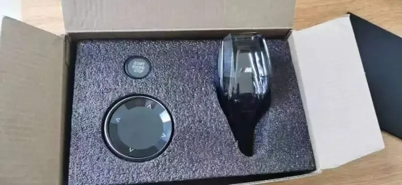 مقبض تروس السيارة، زجاج كريستالي مع غطاء مفتاح التشغيل، زجاج كريستال ABS بديل لسلسلة 4 G22 2021 الحاضر 6131 9475 056 #2