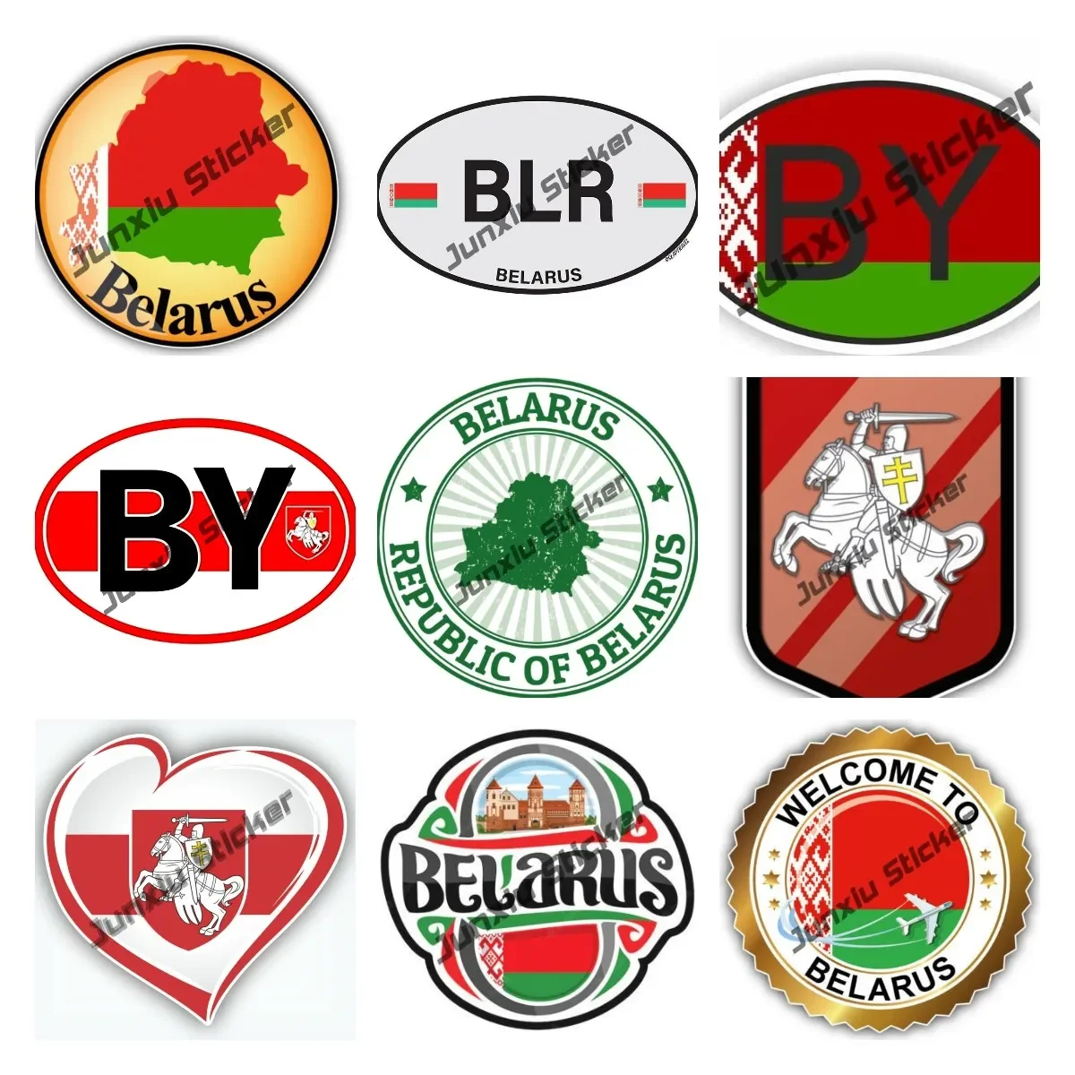 

Наклейка с кодом страны, белорусская наклейка с флагом, дорожная наклейка с изображением штампа, водонепроницаемая автомобильная наклейка на мотоцикл, ноутбук
