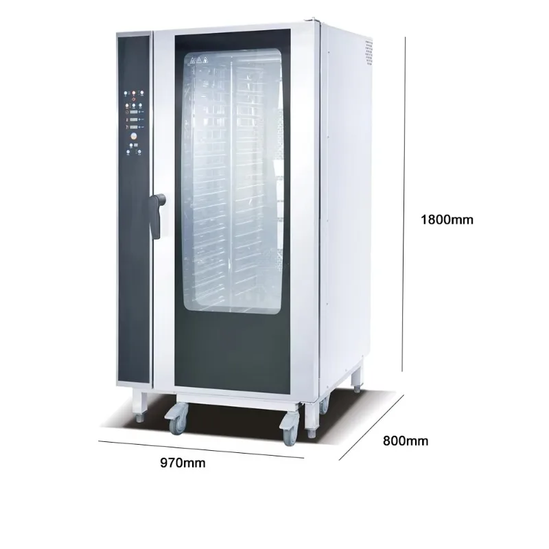 Customized Commercial Electric 20-Tray Combi Steam Oven in New Condition for Restaurant, Hotel, and Bakery Use