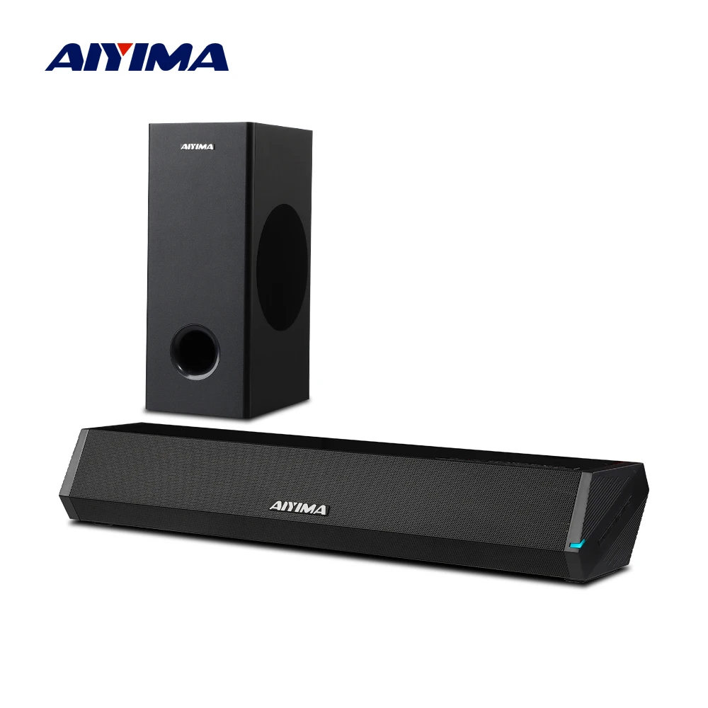 AIYIMA S03D Audio Soundbar With Subwoofer For Home TV Wireless Bluetooth 2.1 Sound Bar HD Surround Sound System for PC Gaming