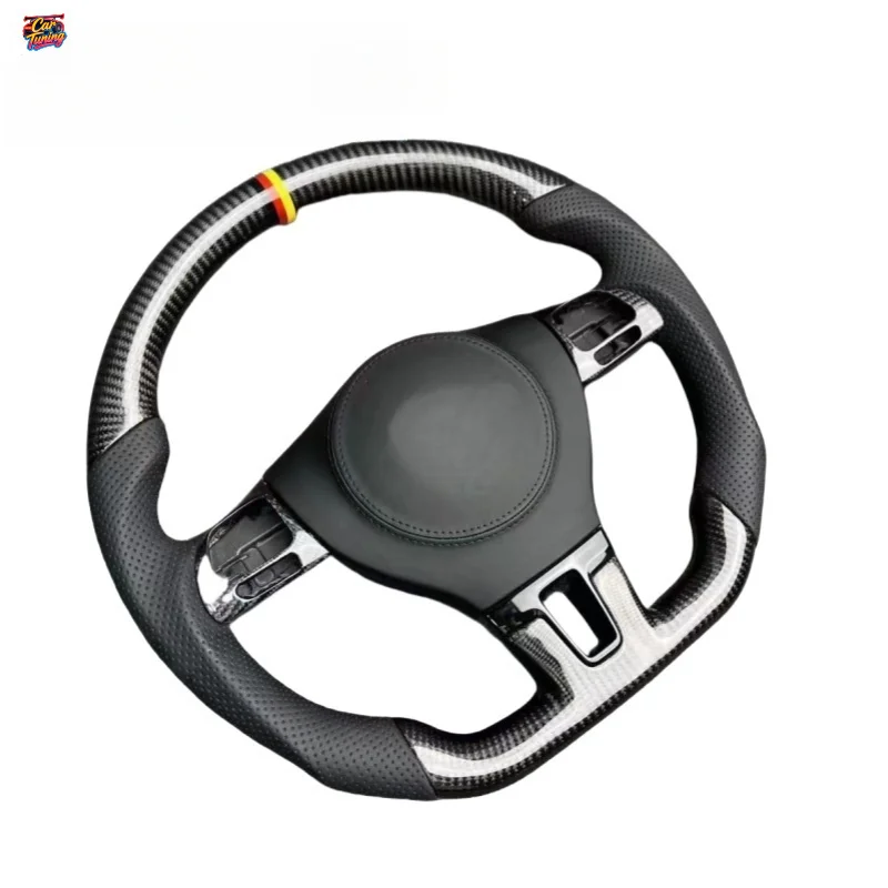For Volkswagen Golf POLO Passat CC Jetta Flat Bottomed Sport Carbon Fiber Steering Wheel Customized Modification Without Airbag