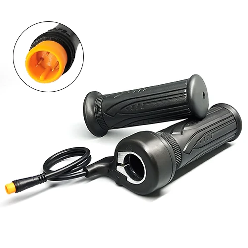 Rechterhandgreep gaspedaal volledige draaigas 24V 36V 48V 60V 72V, met 3-pins waterdichte/SM-connector, geschikt voor elektrische fiets