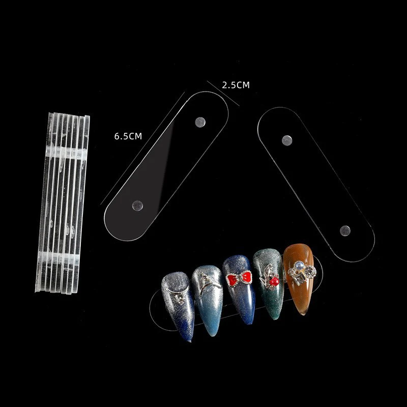 10 pz/set espositore per punte per unghie finte con magnete pratica trasparente supporto per smalto Gel acrilico striscia Manicure che mostra strumenti