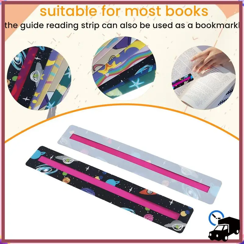 

Efficient 16 Pieces Guided Reading Strips Sentence Strips For Kids Overcoming Dyslexia Colored Highlighter Bookmarks (Cute Style